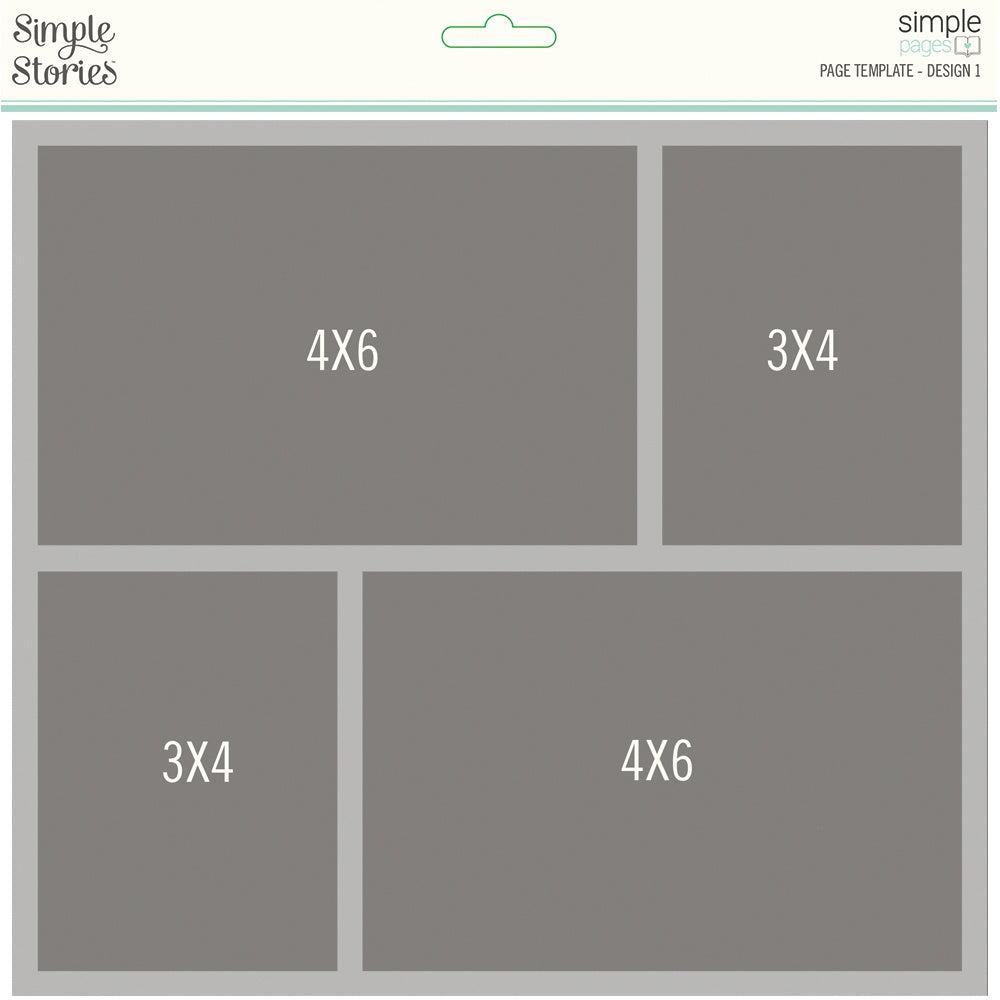 Simple Stories Simple Pages Page Template-(1) 2-3"X4" & 2-4"X6"