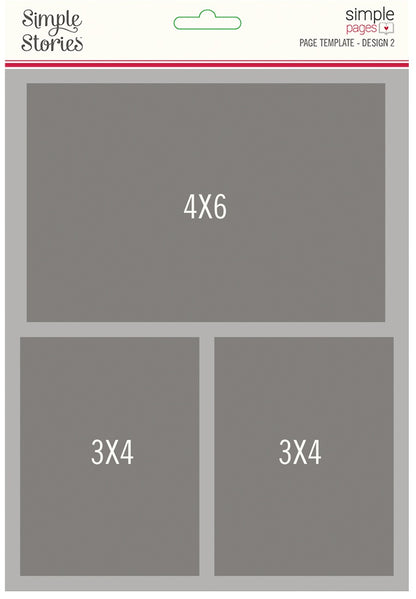 Simple Stories Simple Pages Page Template-(1) 2-3"X4" & 1-4"X6"