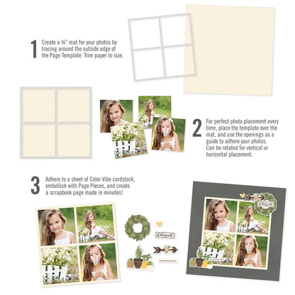 Simple Stories Simple Pages Page Template-(1) 4-4"X4"