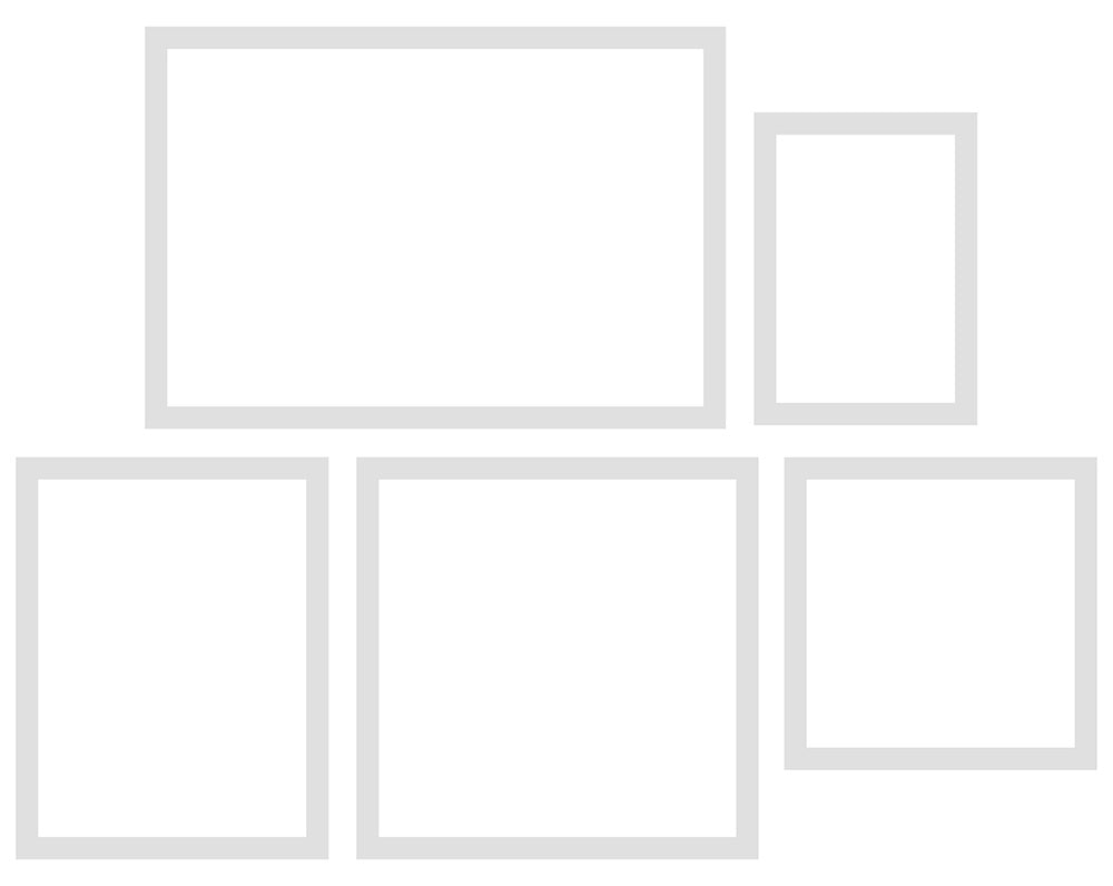 Simple Stories Simple Pages Photo Mat Templates 5/Pkg-2"X3", 3"X3", 3"X4", 4"X4" & 4"X6"