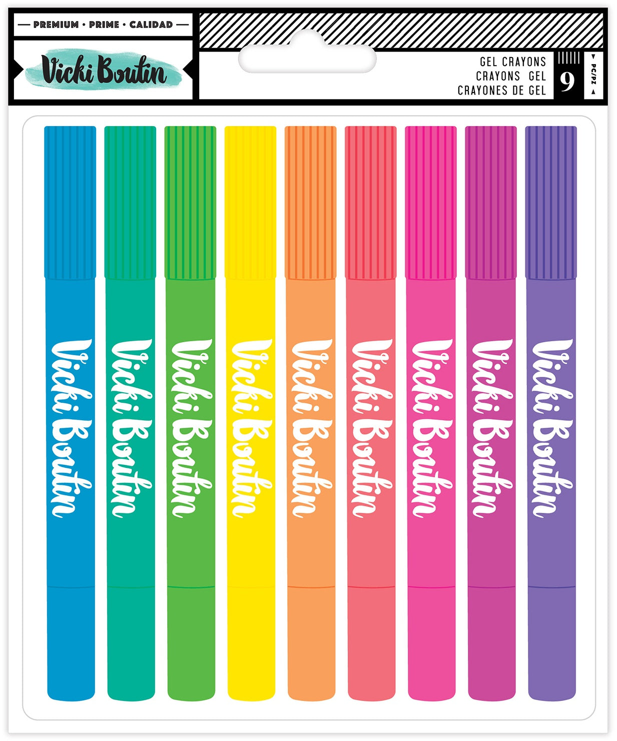 Vicki Boutin Mixed Media Gel Crayons 9/Pkg-Multicolor