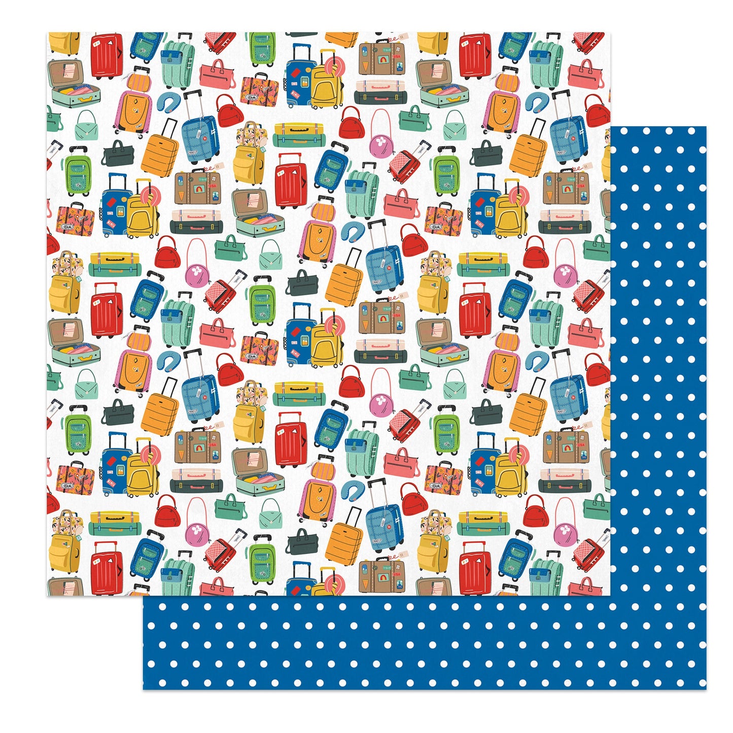 Time To Travel Double-Sided Cardstock 12"X12"-Let's Go