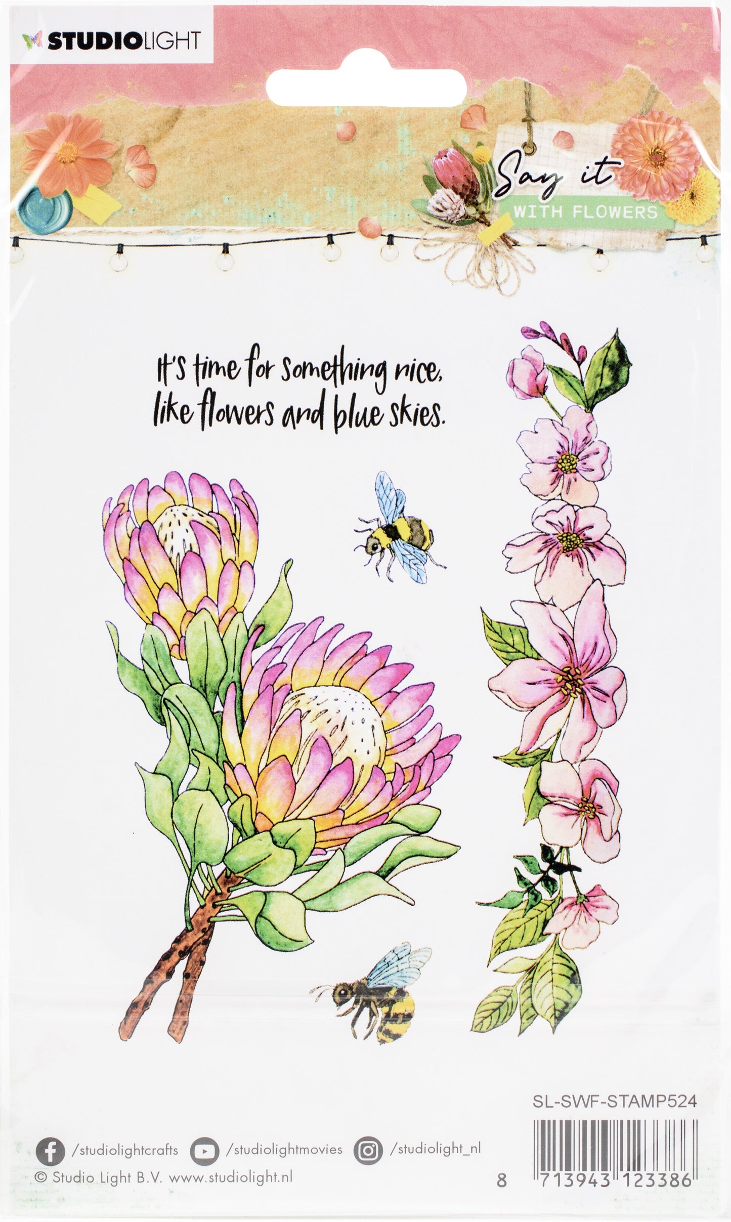 Studio Light Say It With Flowers Clear Stamp-Nr.524