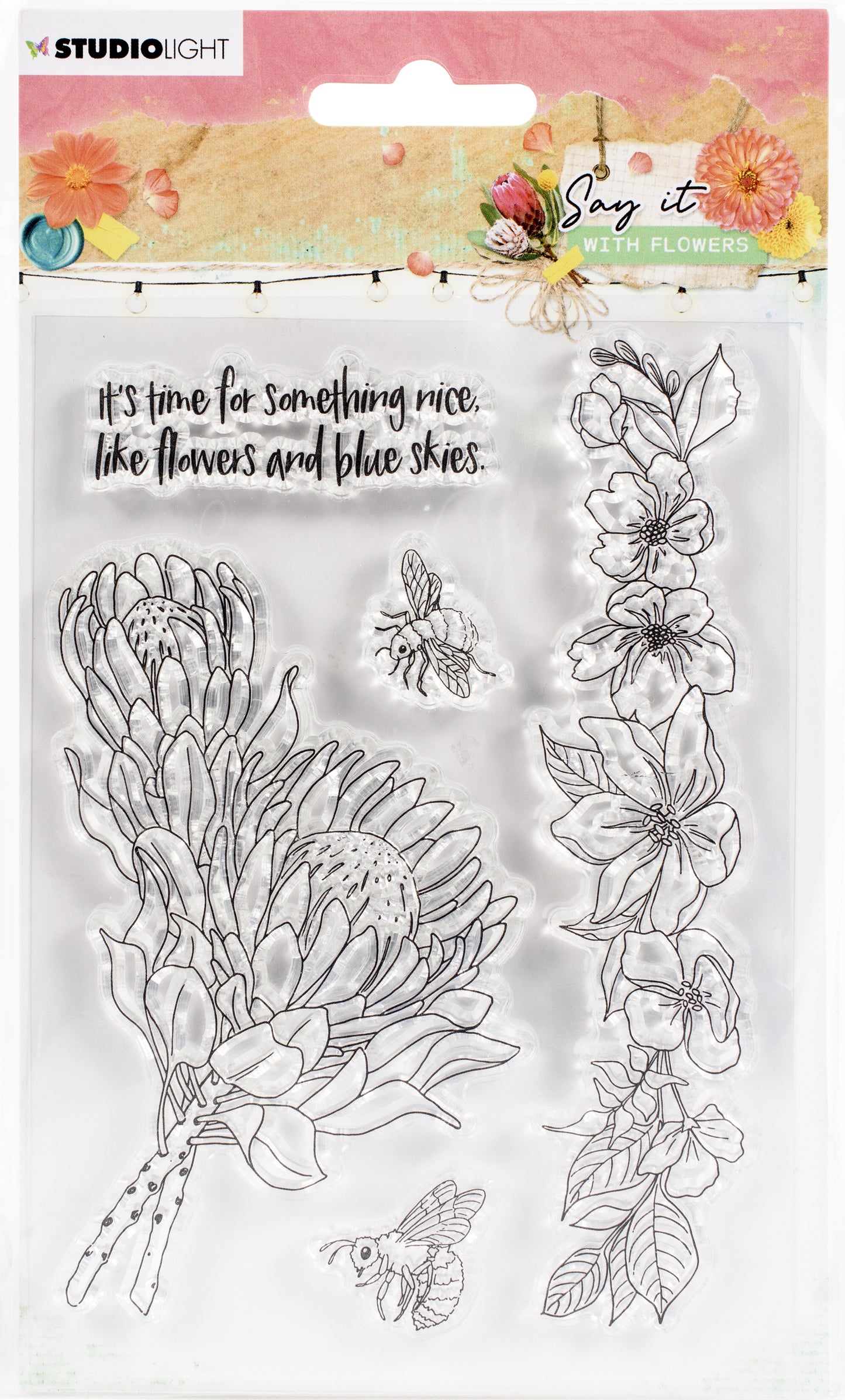 Studio Light Say It With Flowers Clear Stamp-Nr.524