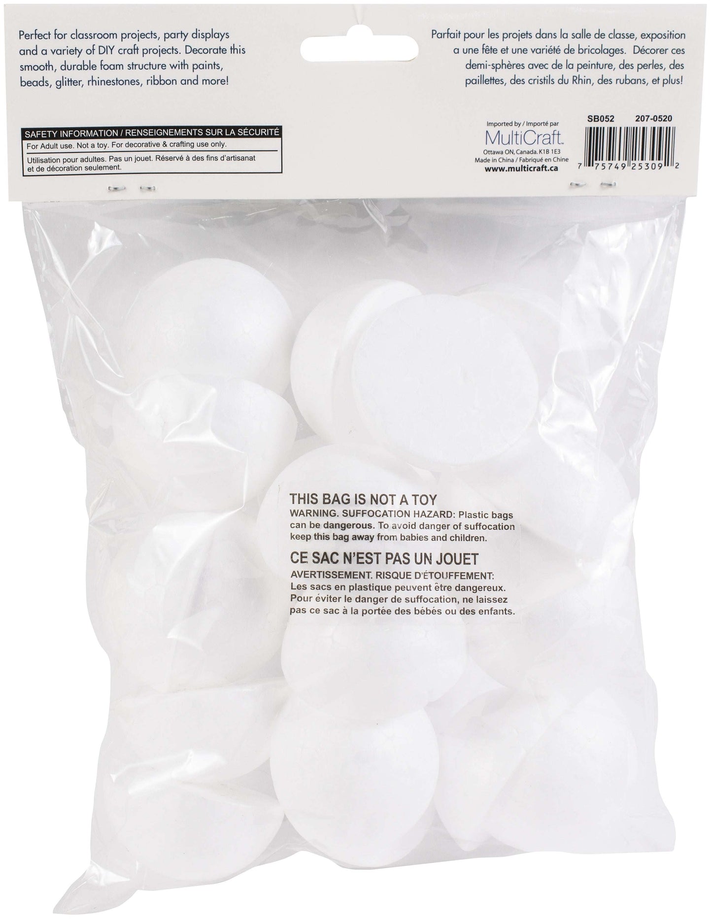 Foam Half Ball 2" 20/Pkg-