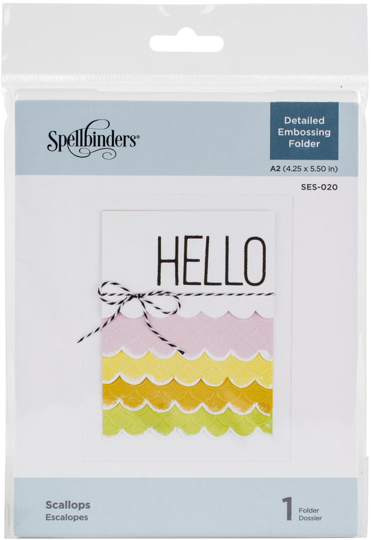 Spellbinders Embossing Folder-Scallops