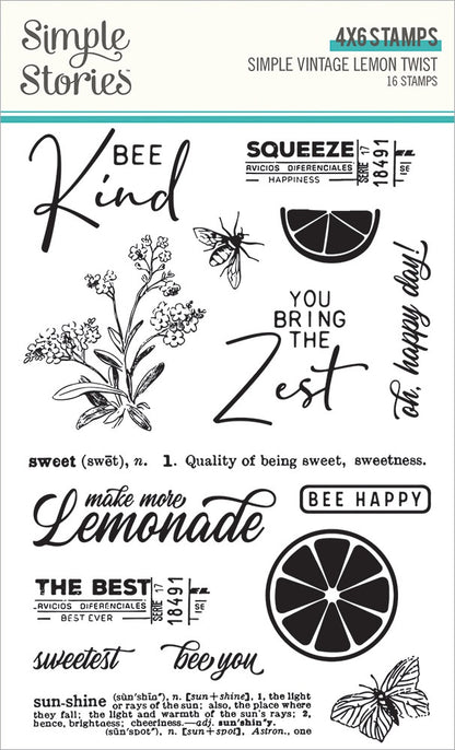 Simple Vintage Lemon Twist Photopolymer Clear Stamps-