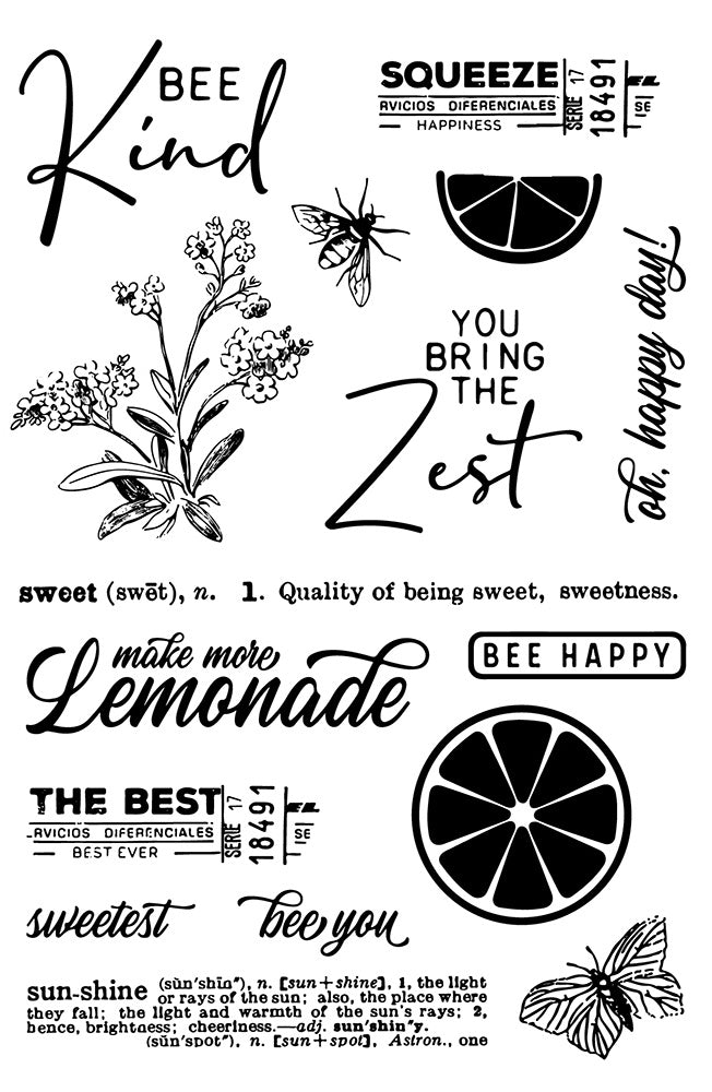 Simple Vintage Lemon Twist Photopolymer Clear Stamps-