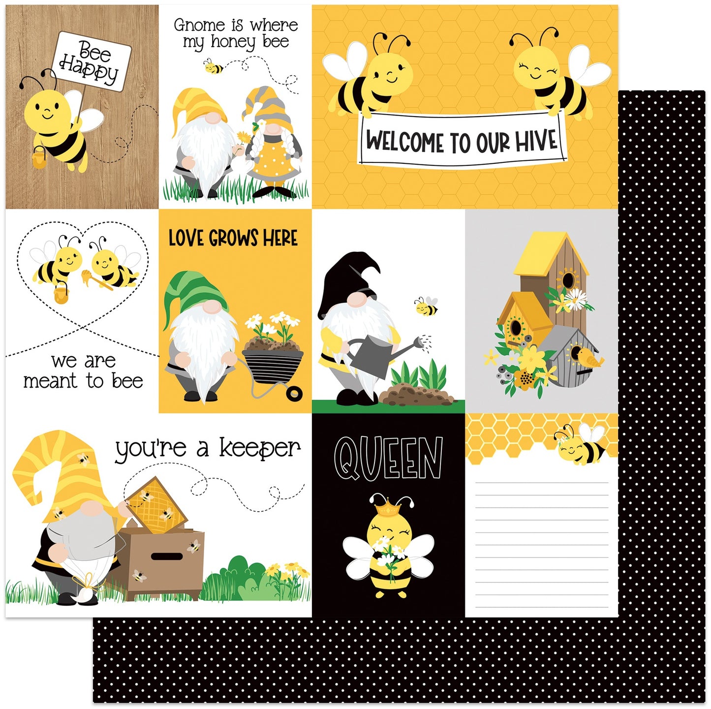 Sweet As Honey Double-Sided Cardstock 12"X12"-Sunflowers