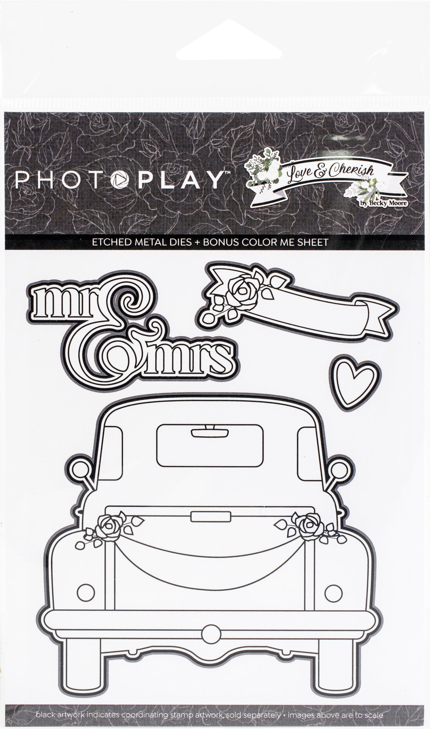 PhotoPlay Etched Die-Love & Cherish