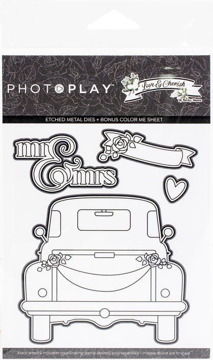 PhotoPlay Etched Die-Love & Cherish