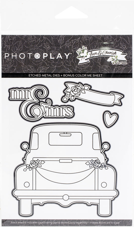 PhotoPlay Etched Die-Love & Cherish