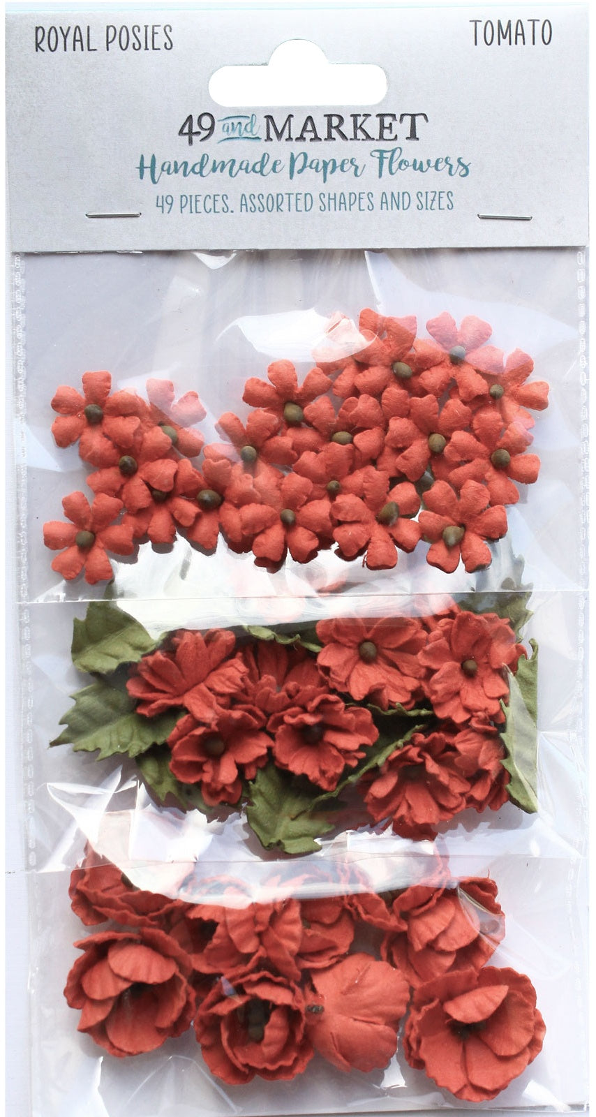 49 And Market Royal Posies Paper Flowers 49/Pkg-Tomato