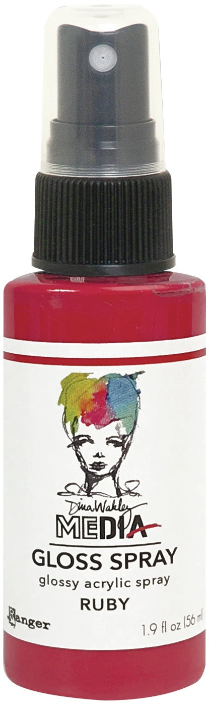 Dina Wakley Media Gloss Sprays 2oz-White