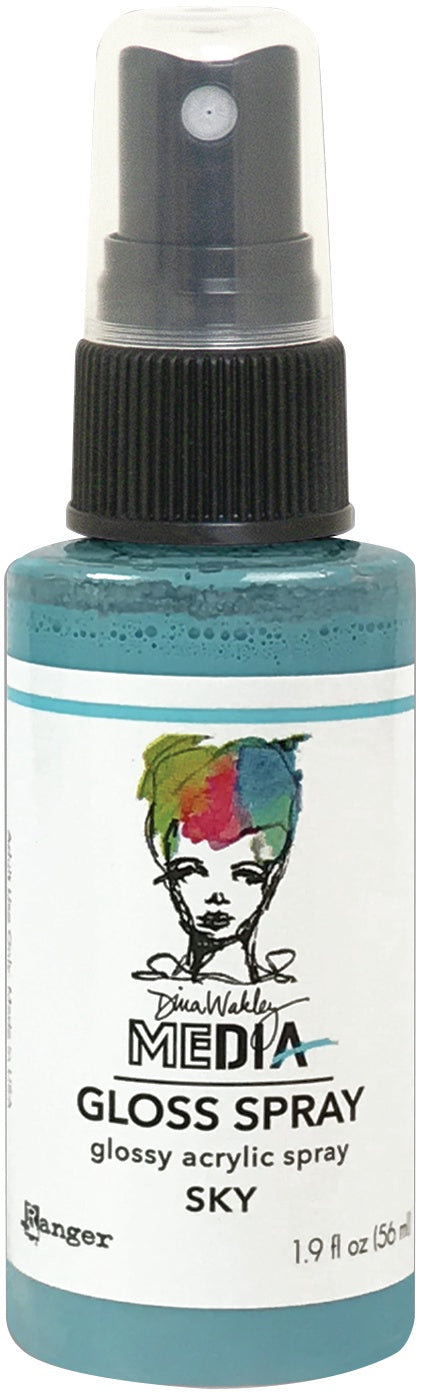 Dina Wakley Media Gloss Sprays 2oz-White