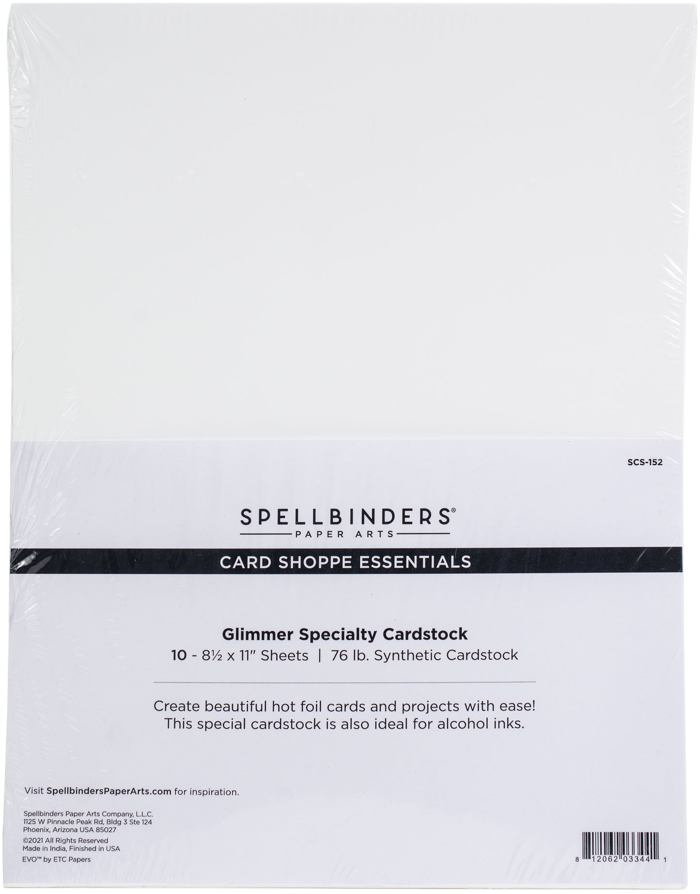 Spellbinders Glimmer Specialty Cardstock 8.5"X11" 10/Pkg-