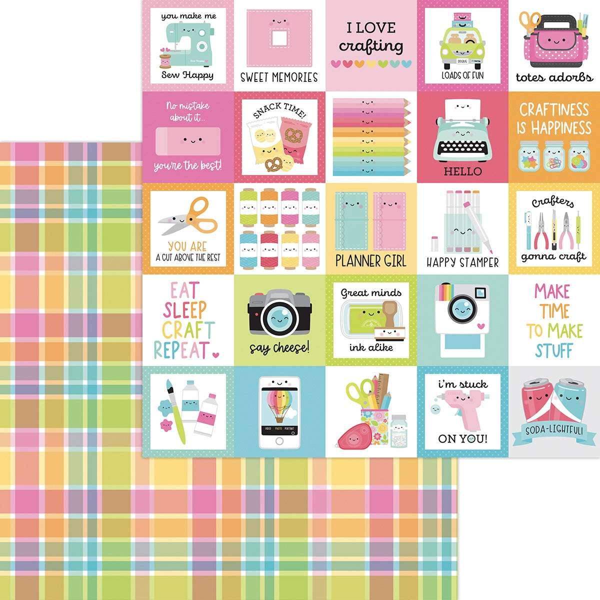 Cute & Crafty Double-Sided Cardstock 12"X12"- Select Style