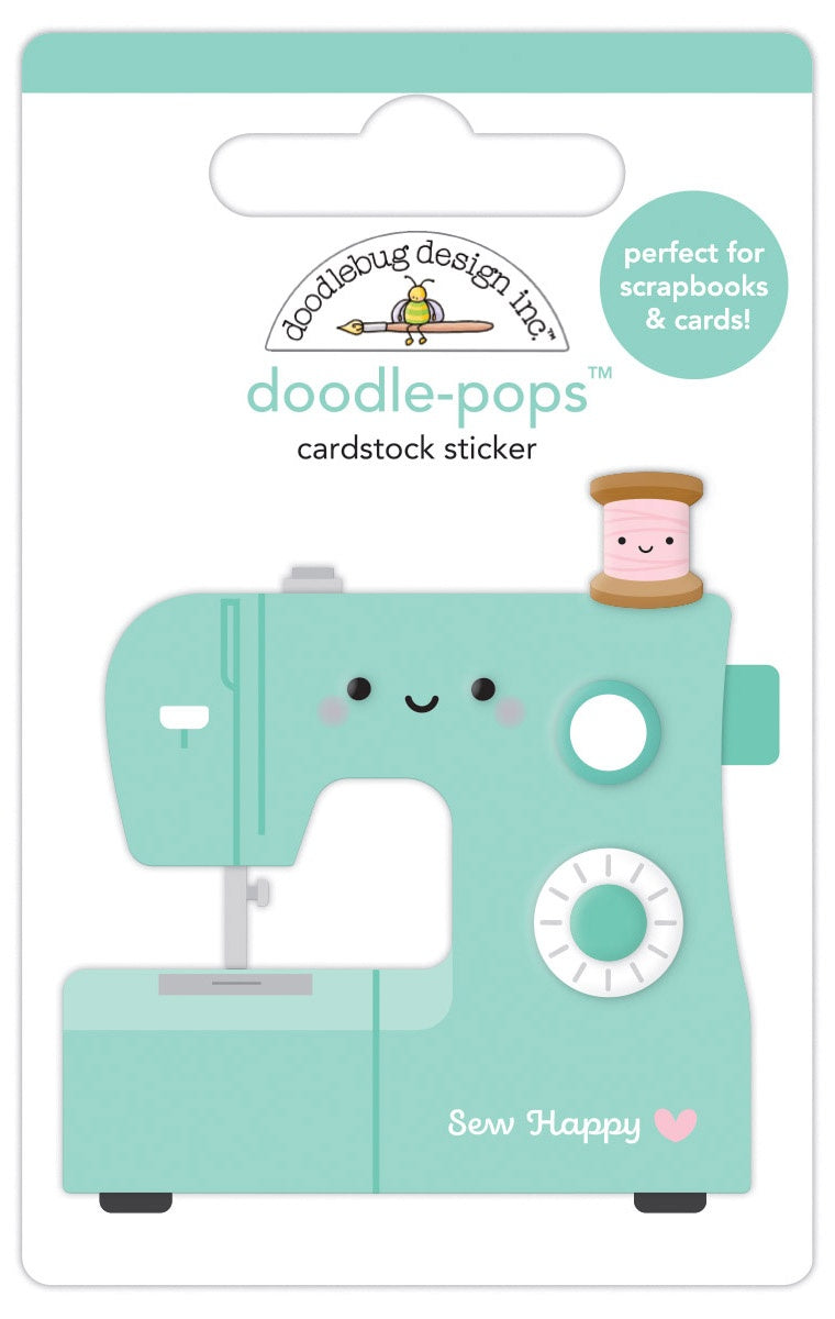 Doodlebug Doodle-Pops 3D Stickers-Sew Happy