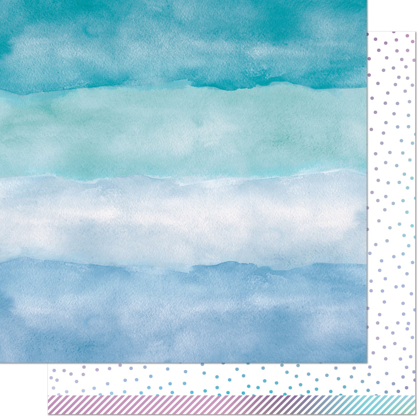 Watercolor Wishes Rainbow Double-Sided Cardstock 12"X12"-Select Color