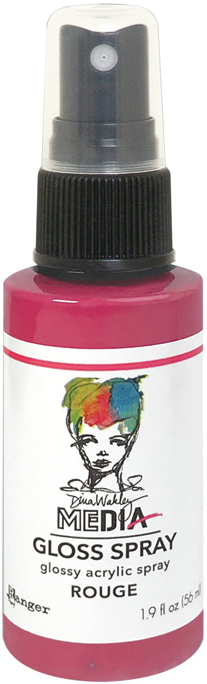 Dina Wakley Media Gloss Sprays 2oz-White