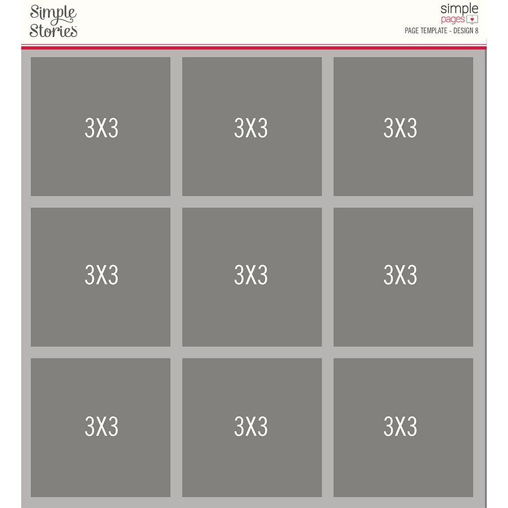 Simple Stories Simple Pages Page Template-(1) 9-3"X3"