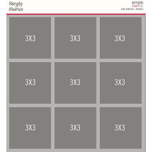 Simple Stories Simple Pages Page Template-(1) 9-3"X3"