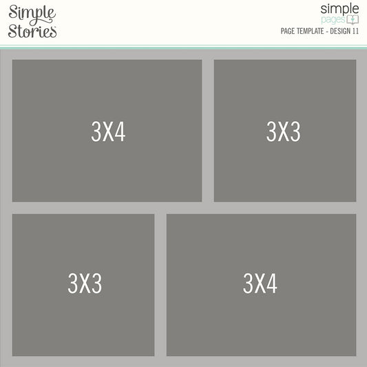 Simple Stories Simple Pages Page Template-(1) 2-3"X4" & 2-3"X3"