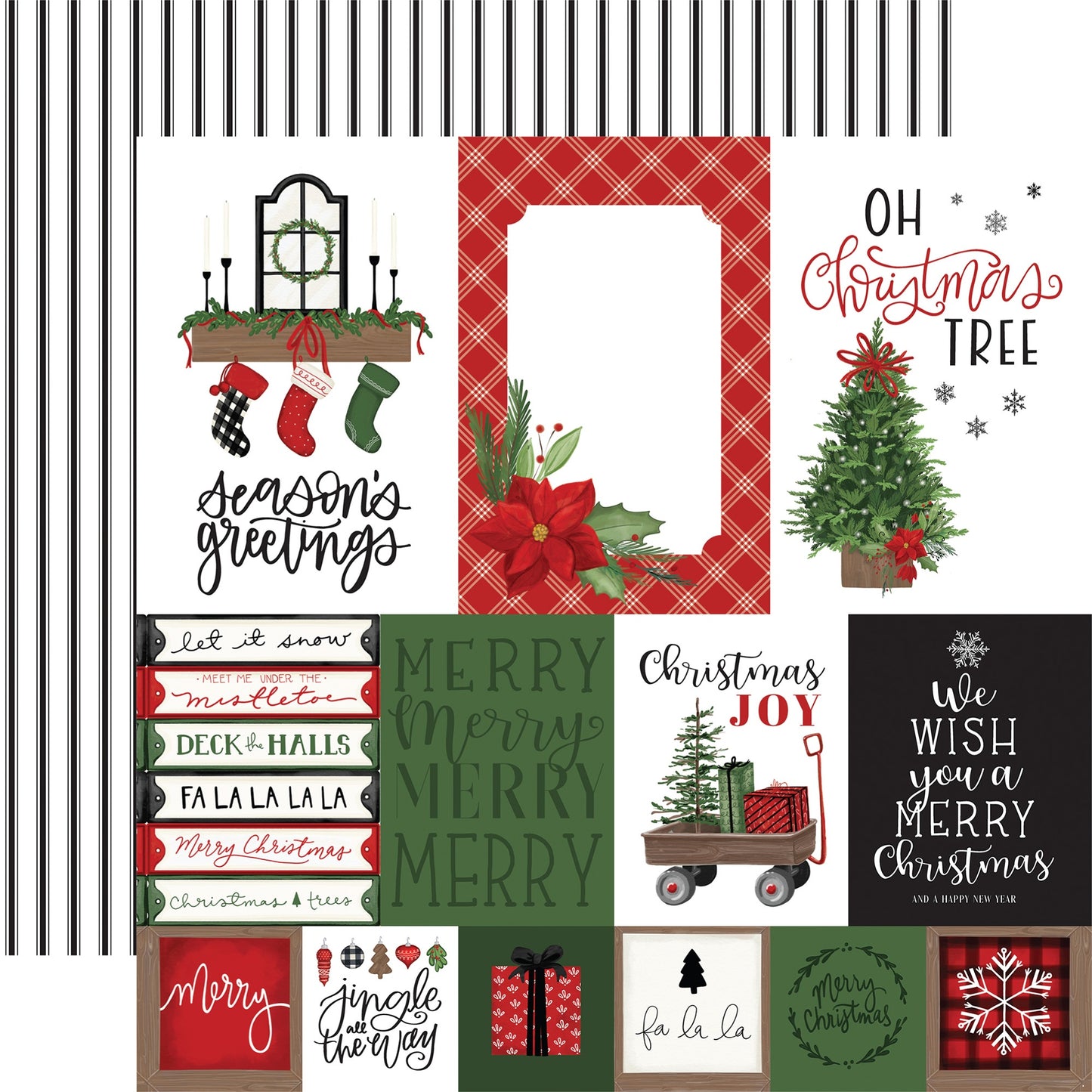 Home For Christmas Double-Sided Cardstock 12"X12"- Select Style