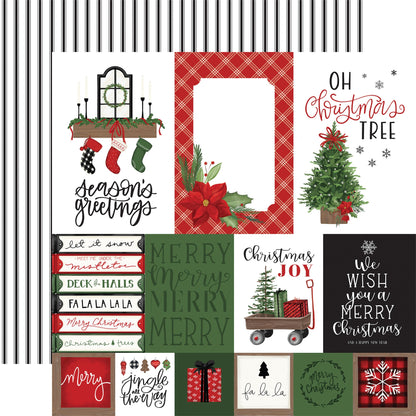 Home For Christmas Double-Sided Cardstock 12"X12"- Select Style