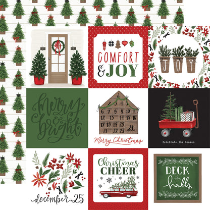 Home For Christmas Double-Sided Cardstock 12"X12"- Select Style