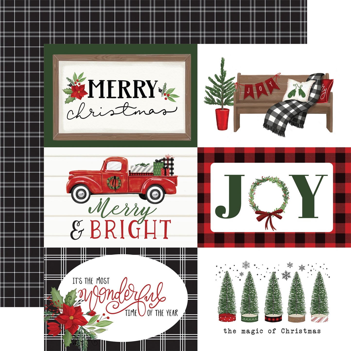 Home For Christmas Double-Sided Cardstock 12"X12"- Select Style