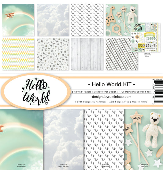Reminisce Collection Kit 12"X12"-Hello World