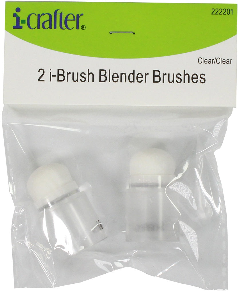 i-crafter i-Brush Blender Brushes 2/Pkg-Black/Clear