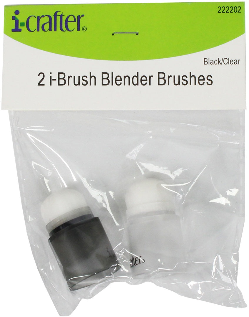 i-crafter i-Brush Blender Brushes 2/Pkg-Black/Clear