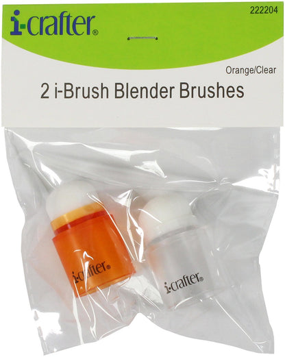 i-crafter i-Brush Blender Brushes 2/Pkg-Black/Clear