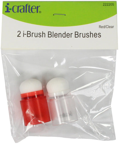 i-crafter i-Brush Blender Brushes 2/Pkg-Black/Clear