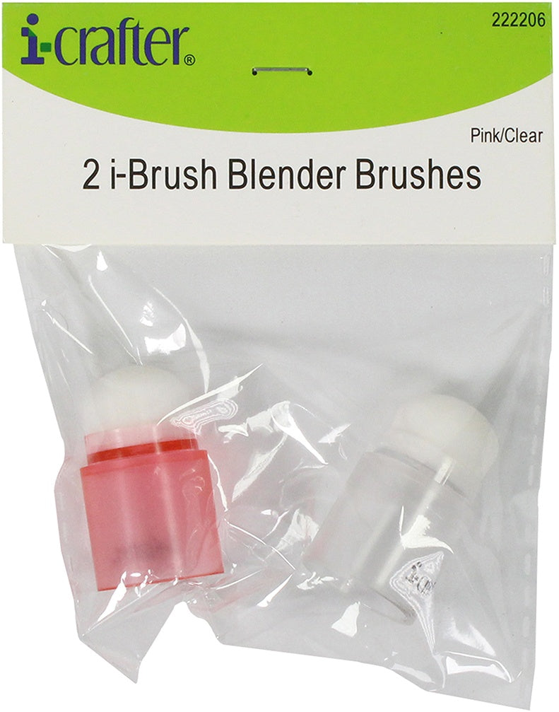 i-crafter i-Brush Blender Brushes 2/Pkg-Black/Clear