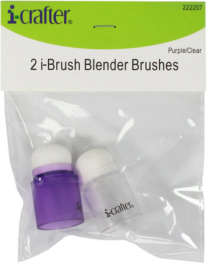 i-crafter i-Brush Blender Brushes 2/Pkg-Black/Clear