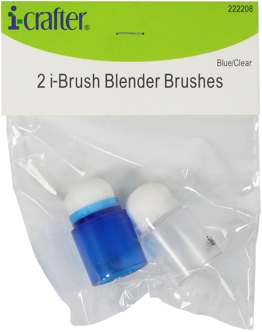 i-crafter i-Brush Blender Brushes 2/Pkg-Black/Clear