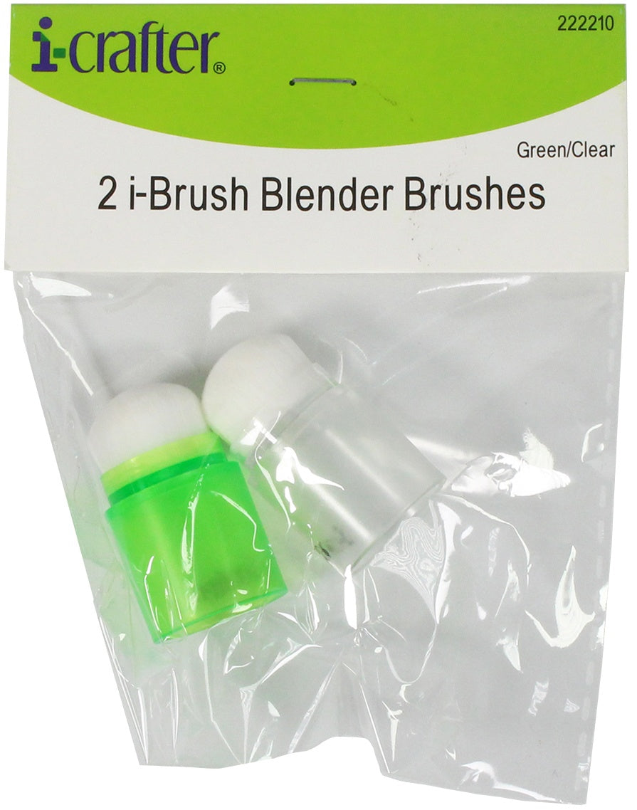 i-crafter i-Brush Blender Brushes 2/Pkg-Black/Clear