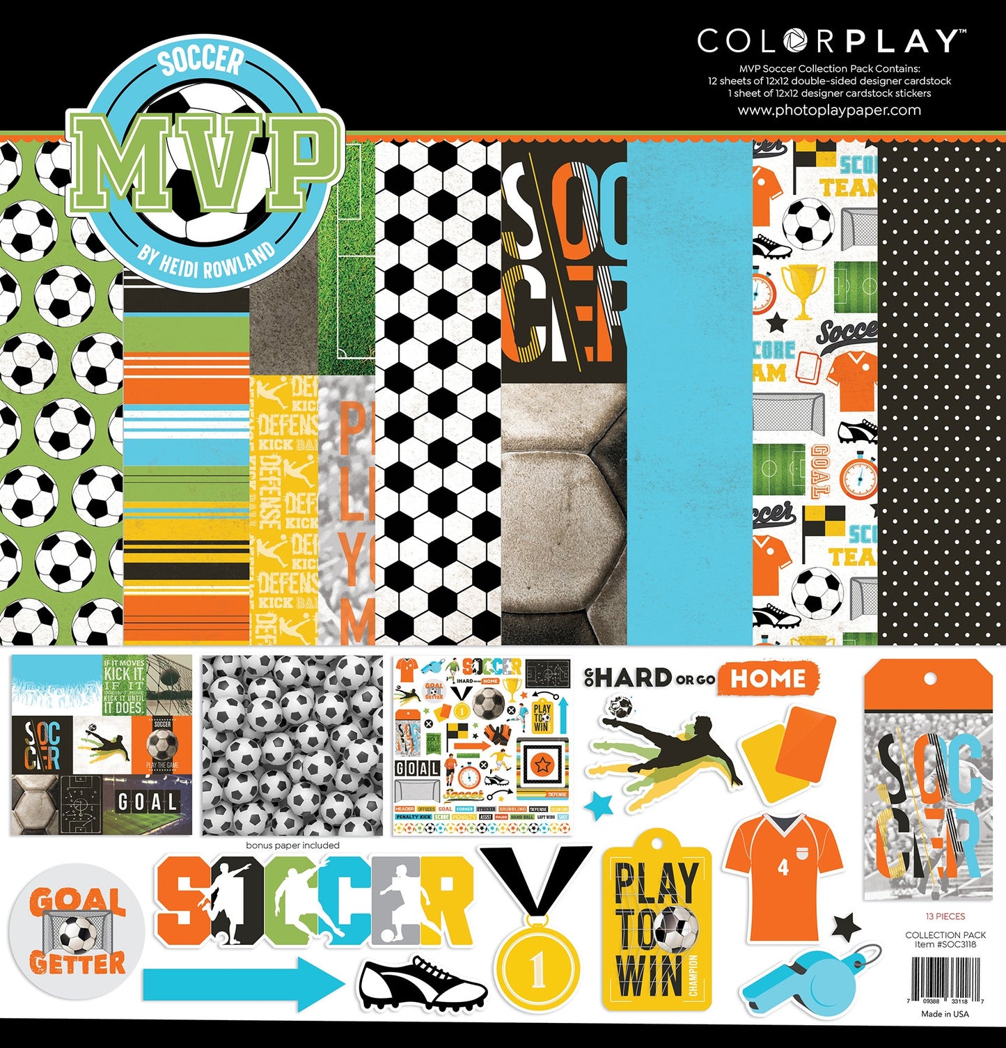 ColorPlay Collection Pack 12"X12"-MVP Soccer