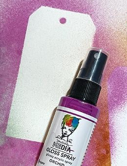 Dina Wakley Media Gloss Sprays 2oz-White