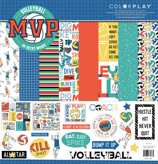 ColorPlay Collection Pack 12"X12"-MVP Volleyball