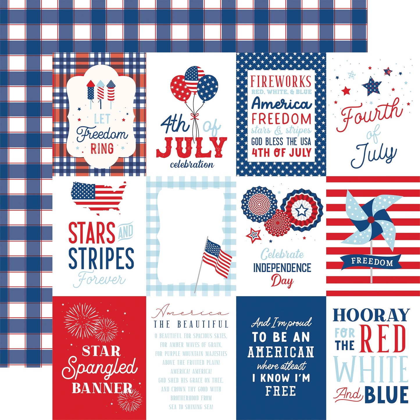 Let Freedom Ring Double-Sided Cardstock 12"X12"-Select Style