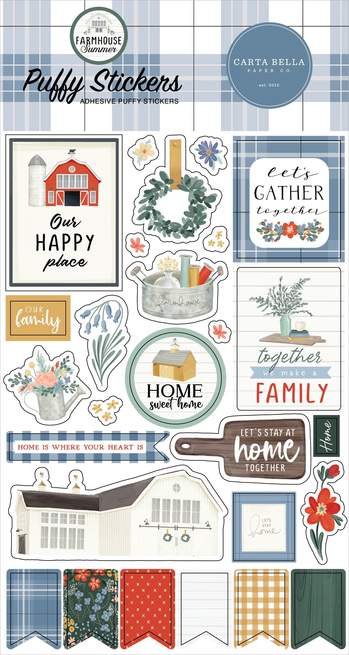 Farmhouse Summer Puffy Stickers-