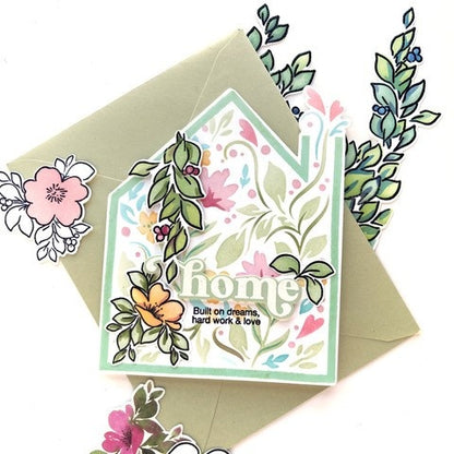 Pinkfresh Studio Stencils 4"X9" 5/Pkg-In The Meadow Layering