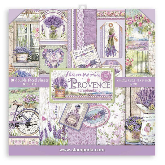 Stamperia Double-Sided Paper Pad 8"X8" 10/Pkg-Provence, 10 Designs/1 Each