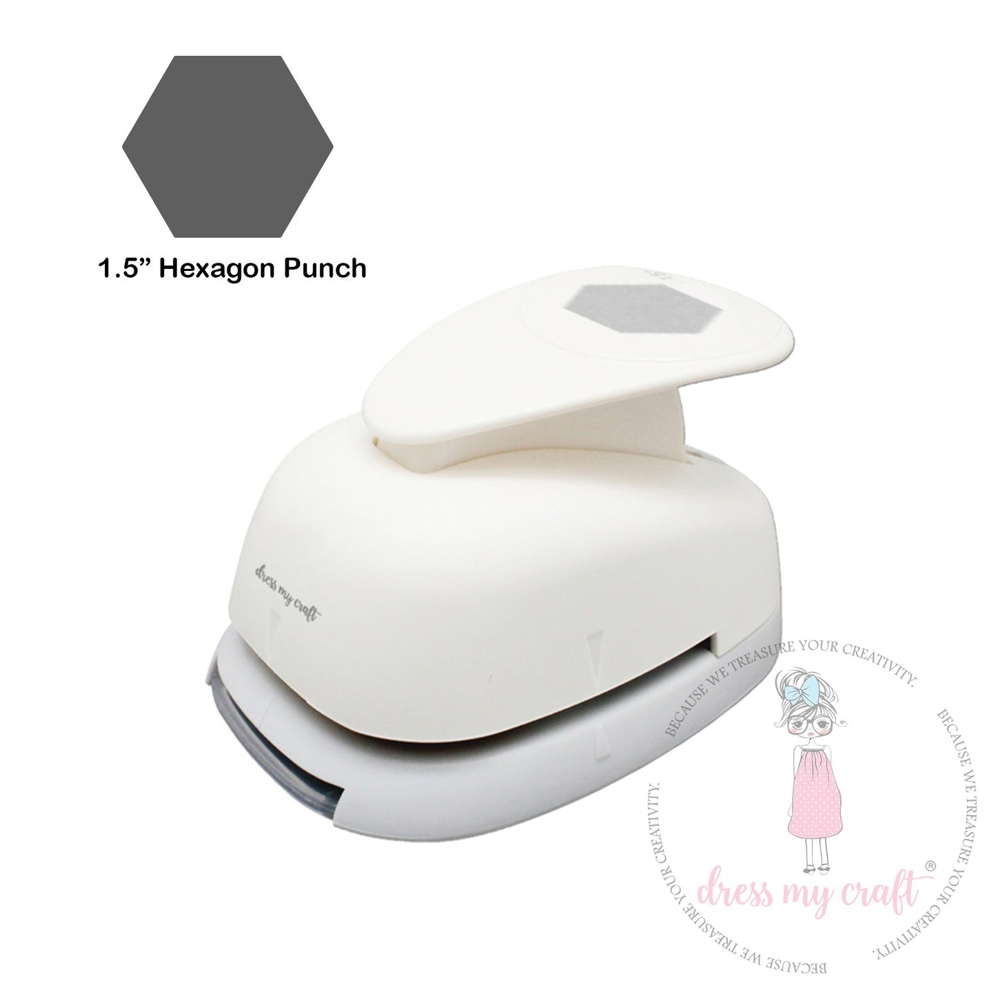 Dress My Craft Designer Punch-Hexagon 1.5"