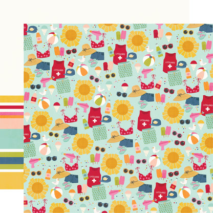 Summer Lovin' Double-Sided Cardstock 12"X12"-4"X6" Elements