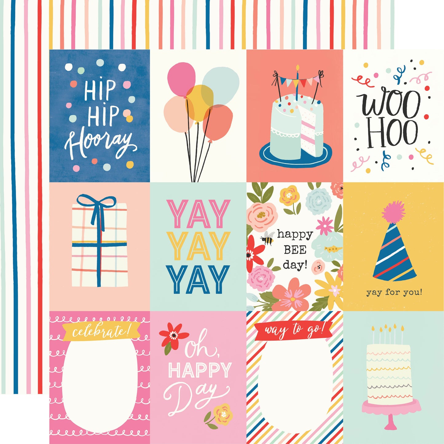 Celebrate! Double-Sided Cardstock 12"X12"-4"X6" Elements